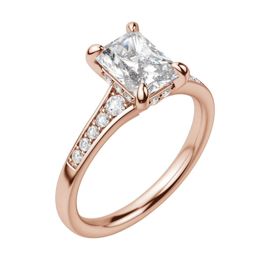 IRIS RADIANT CUT MOISSANITE ENGAGEMENT RING