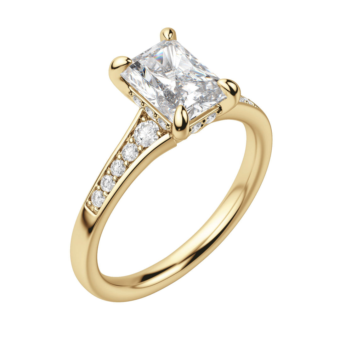 IRIS RADIANT CUT MOISSANITE ENGAGEMENT RING