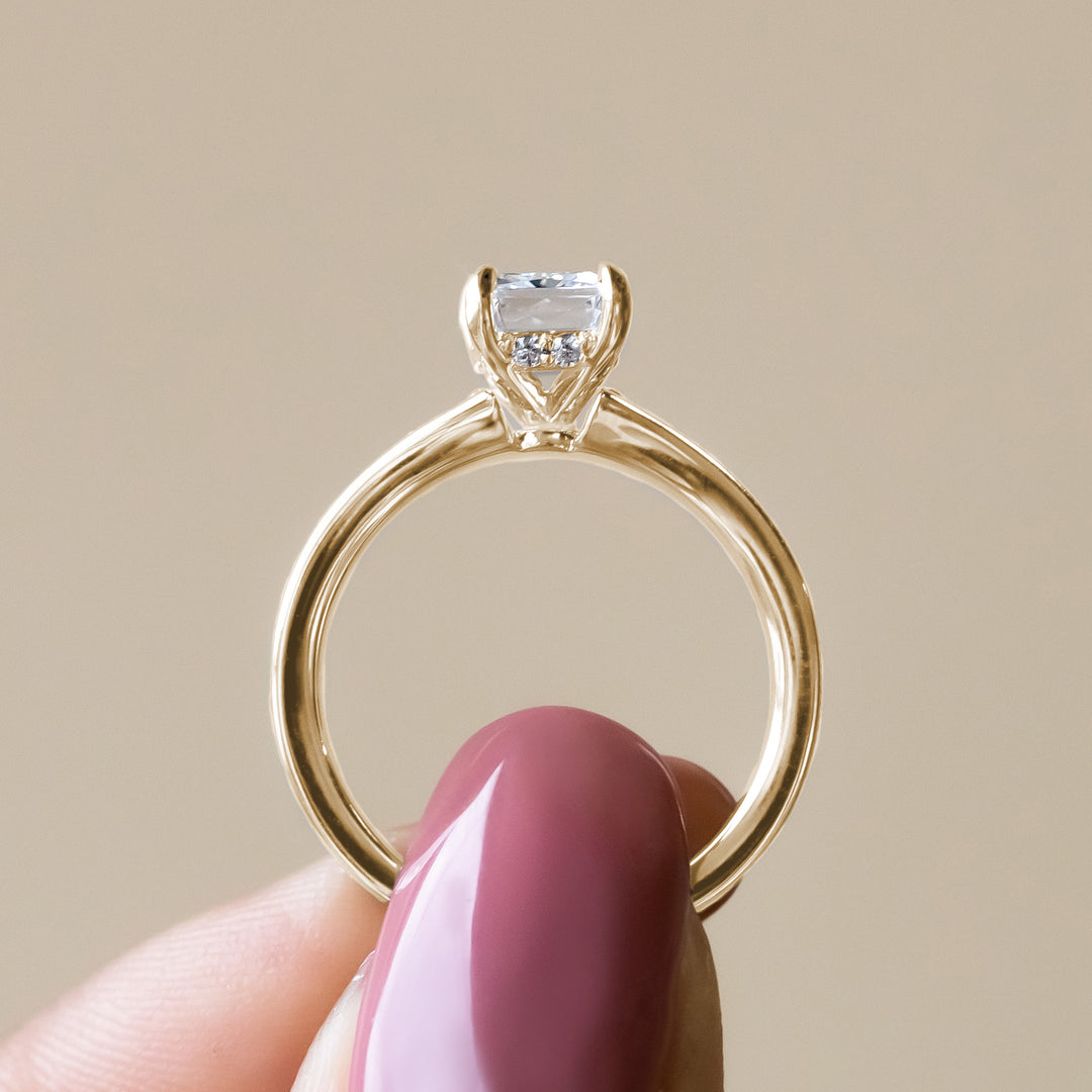 IRIS BOLD RADIANT CUT MOISSANITE ENGAGEMENT RING