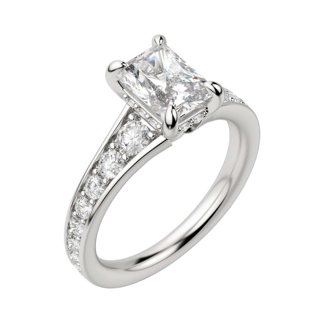 IRIS BOLD RADIANT CUT MOISSANITE ENGAGEMENT RING