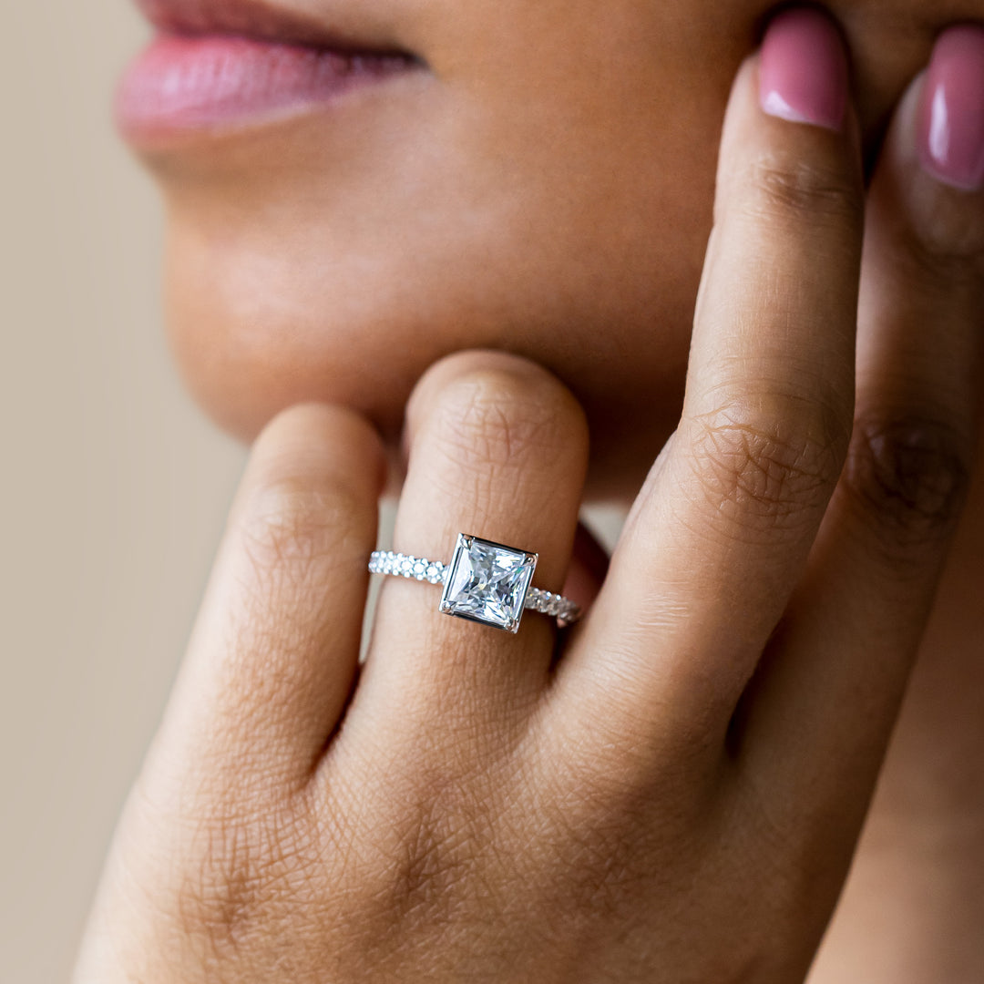 DAHL PRINCESS CUT MOISSANITE ENGAGEMENT RING