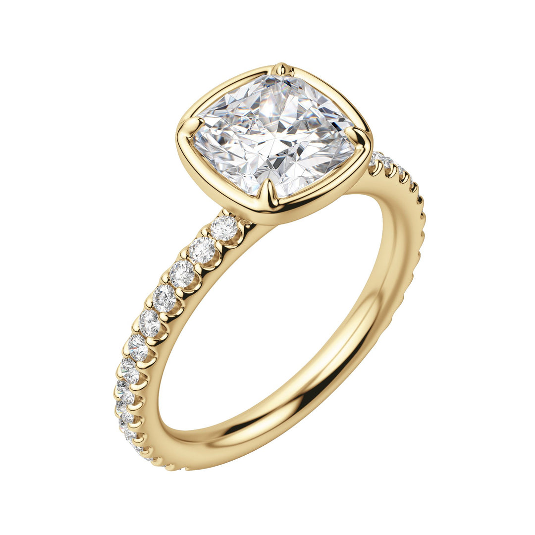 DAHL CUSHION CUT MOISSANITE ENGAGEMENT RING