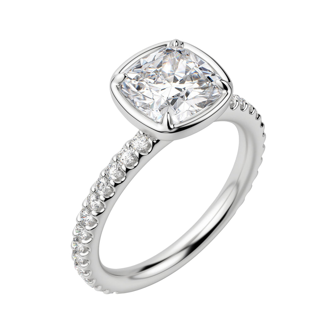 DAHL CUSHION CUT MOISSANITE ENGAGEMENT RING