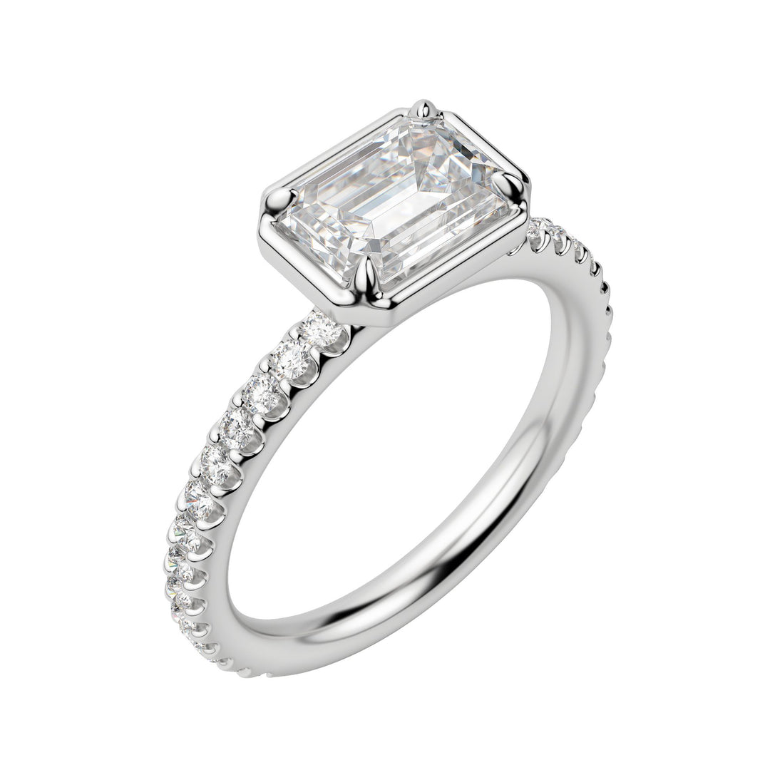 DAHL EMERALD CUT MOISSANITE ENGAGEMENT RING