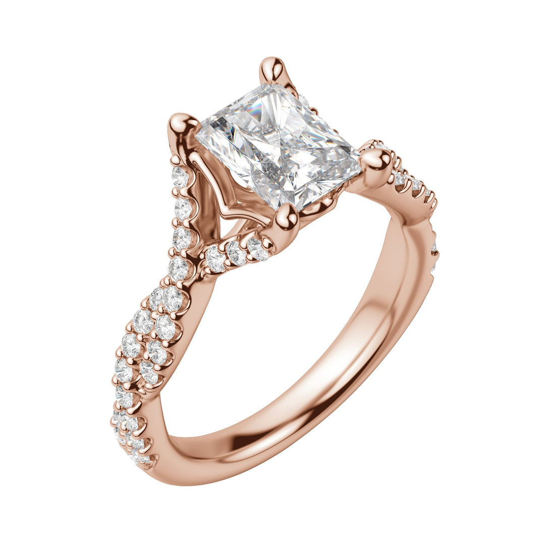 DITA RADIANT CUT MOISSANITE ENGAGEMENT RING