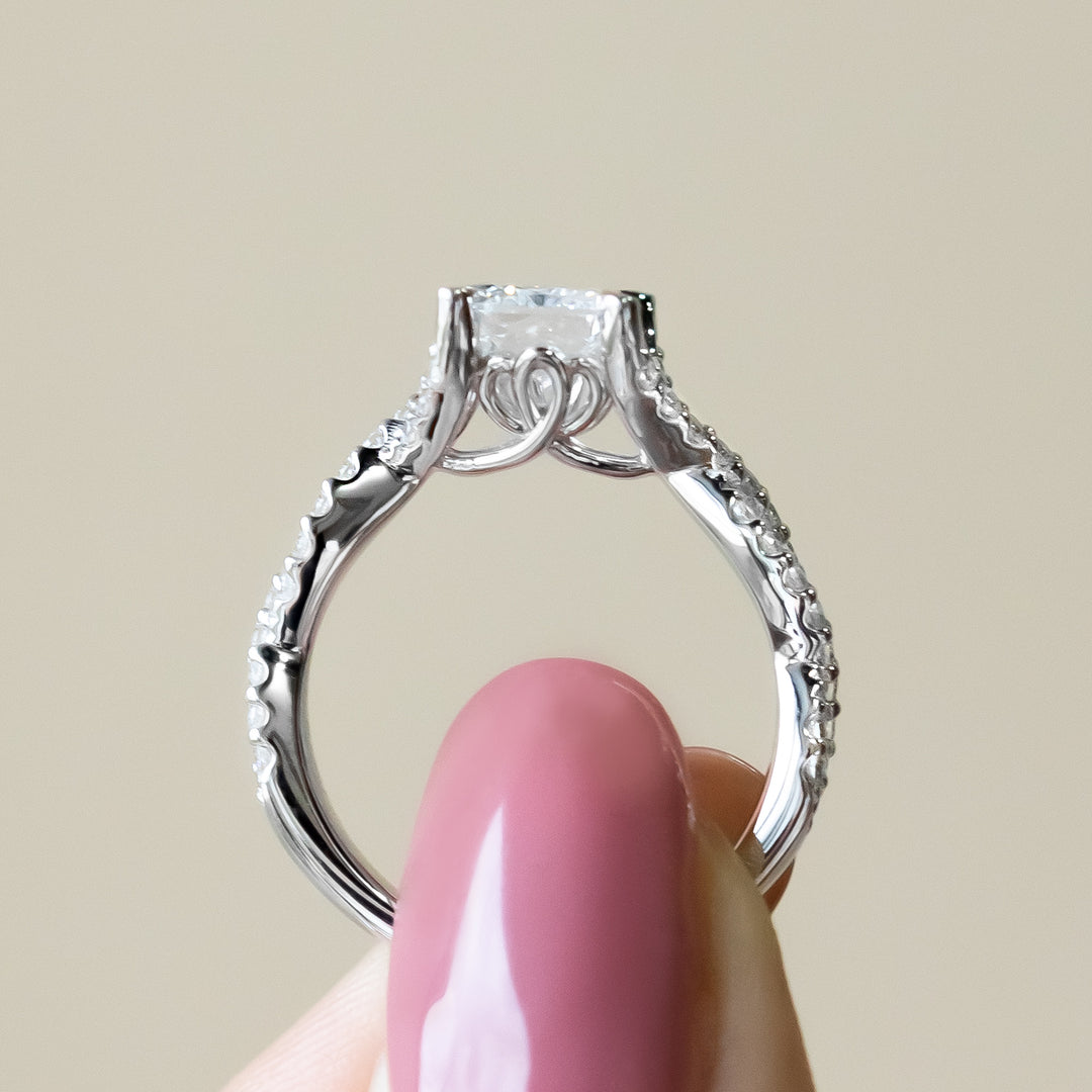 DITA RADIANT CUT MOISSANITE ENGAGEMENT RING