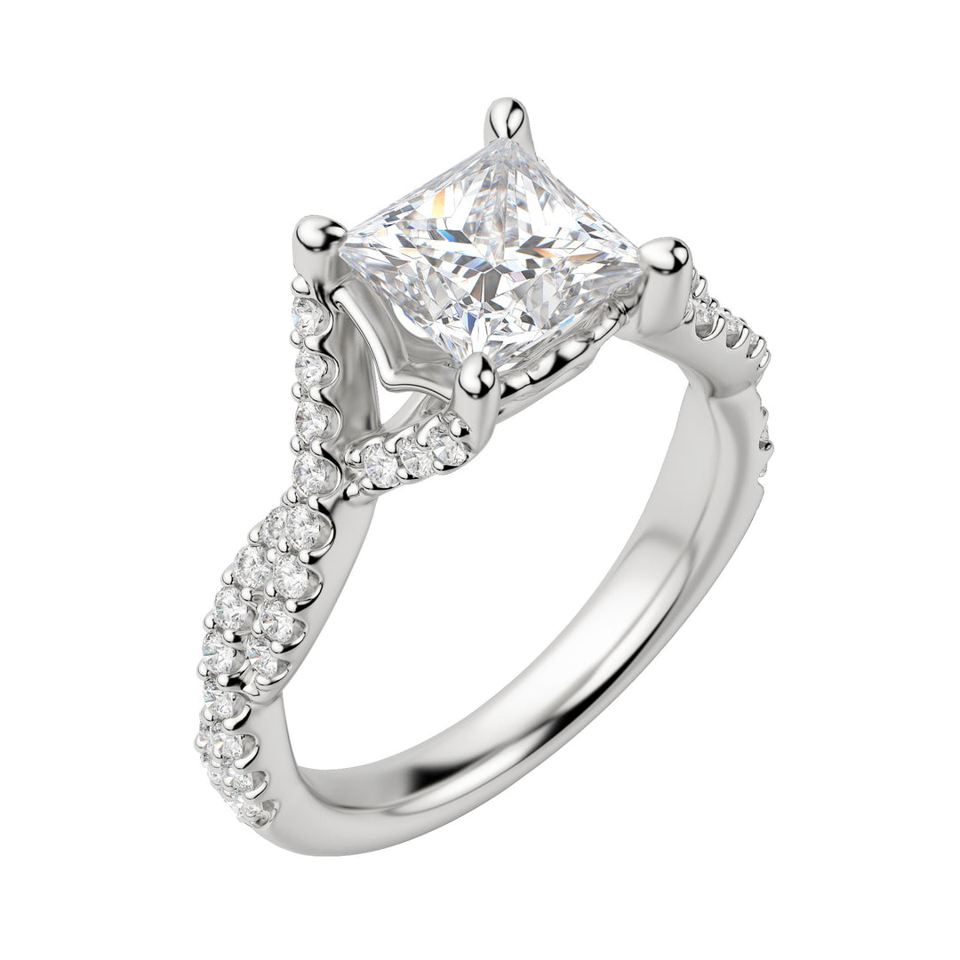 DITA PRINCESS CUT MOISSANITE ENGAGEMENT RING