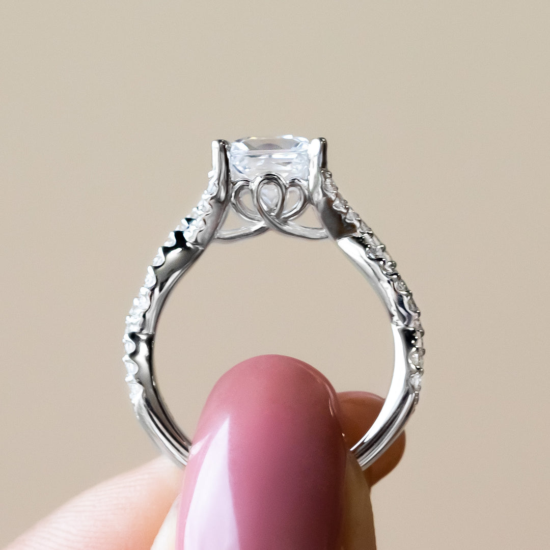 DITA PRINCESS CUT MOISSANITE ENGAGEMENT RING