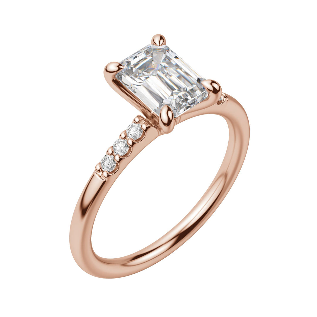 RHOS EMERALD CUT MOISSANITE ENGAGEMENT RING