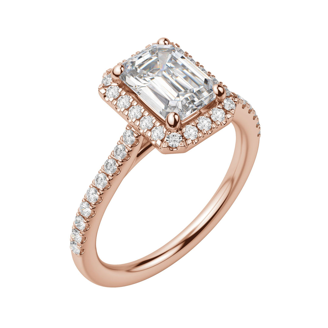 HELM EMERALD CUT MOISSANITE ENGAGEMENT RING