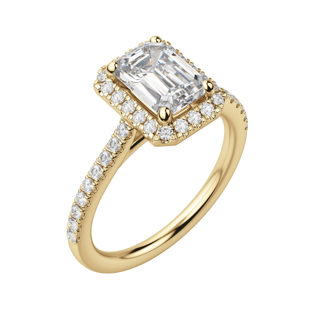 HELM EMERALD CUT MOISSANITE ENGAGEMENT RING