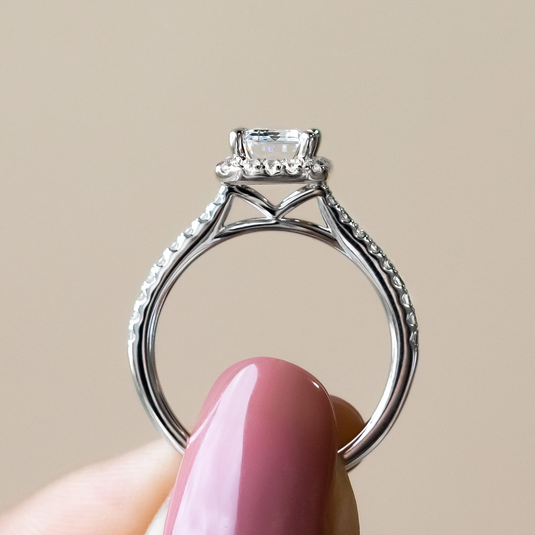 HELM EMERALD CUT MOISSANITE ENGAGEMENT RING