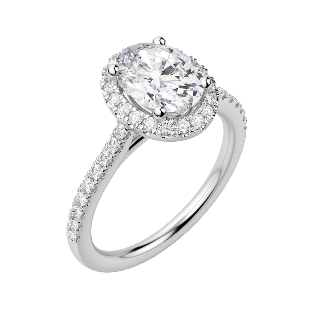 HELM OVAL CUT MOISSANITE ENGAGEMENT RING