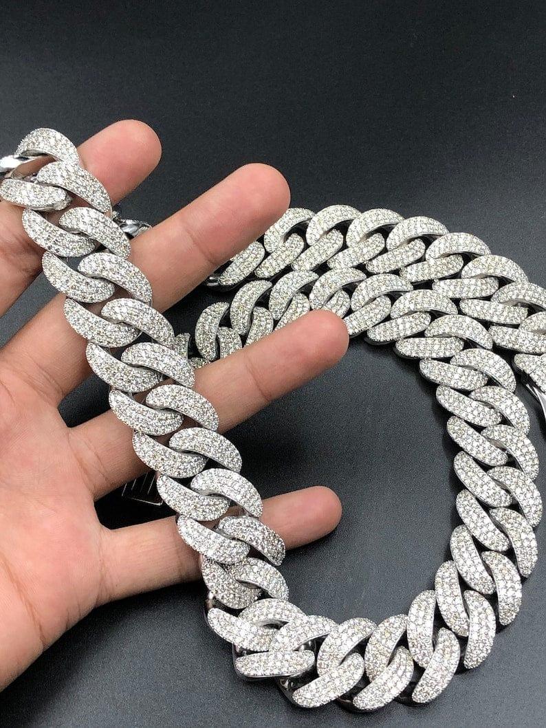 cuban link chain silver