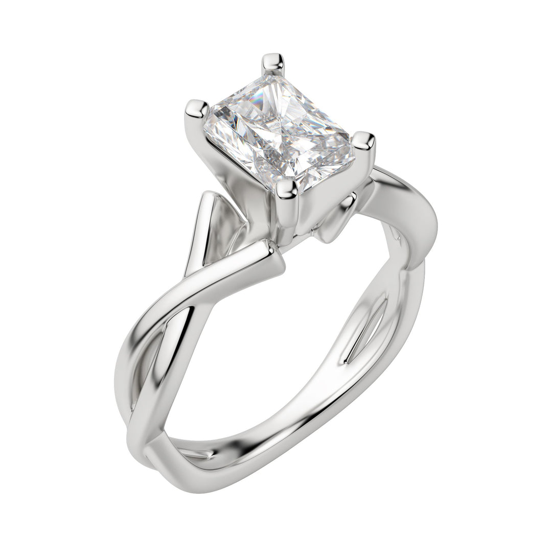 CHIC CLASSIC RADIANT CUT MOISSANITE ENGAGEMENT RING