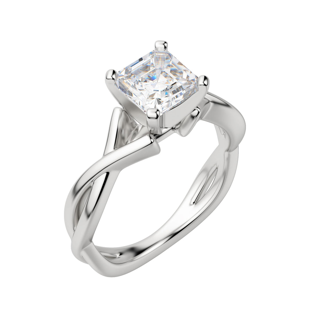 CHIC CLASSIC ASSCHER CUT MOISSANITE ENGAGEMENT RING