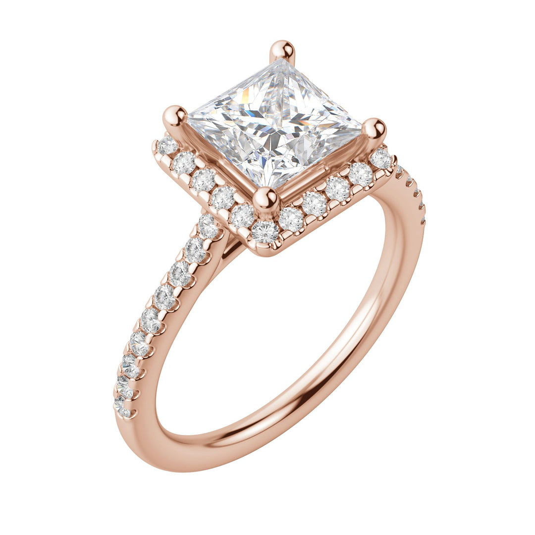 HELM PRINCESS CUT MOISSANITE ENGAGEMENT RING