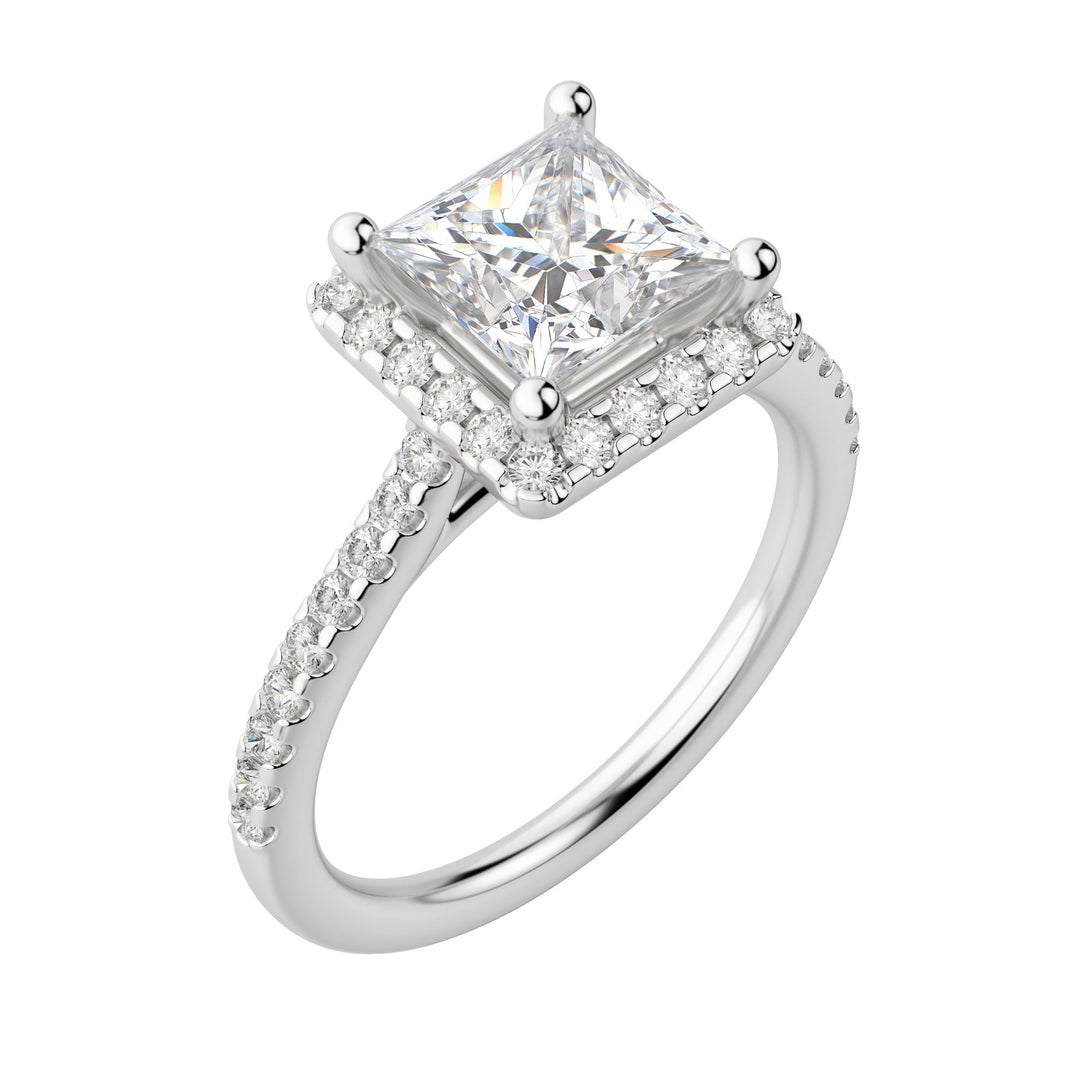 HELM PRINCESS CUT MOISSANITE ENGAGEMENT RING