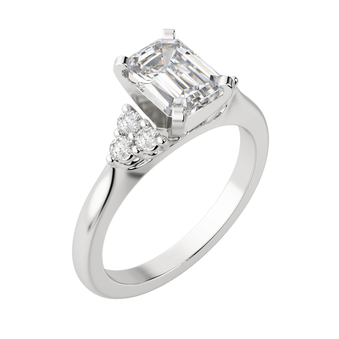 CALM EMERALD CUT MOISSANITE ENGAGEMENT RING