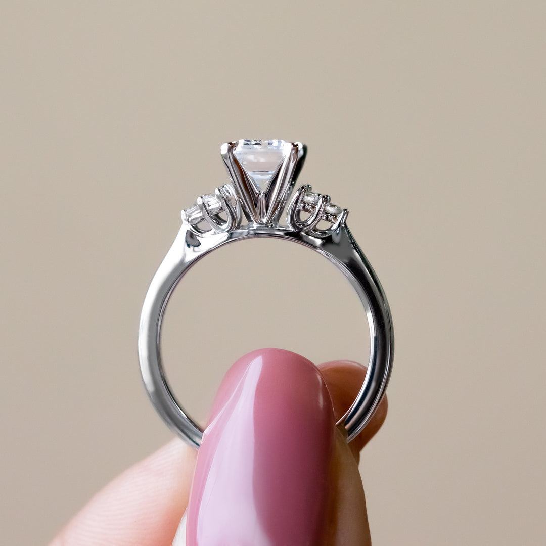 CALM EMERALD CUT MOISSANITE ENGAGEMENT RING