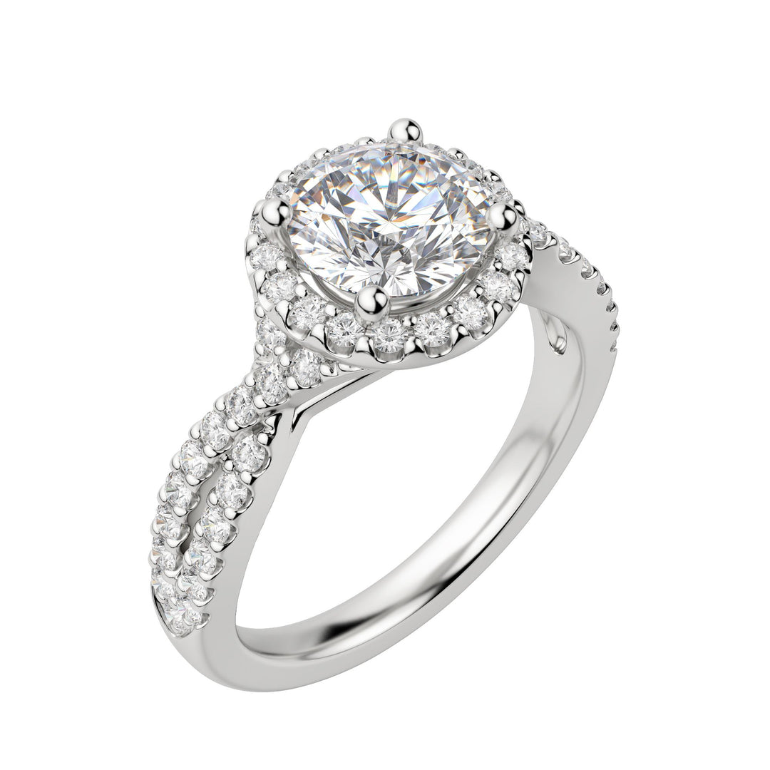 LUSH ROUND CUT MOISSANITE ENGAGEMENT RING