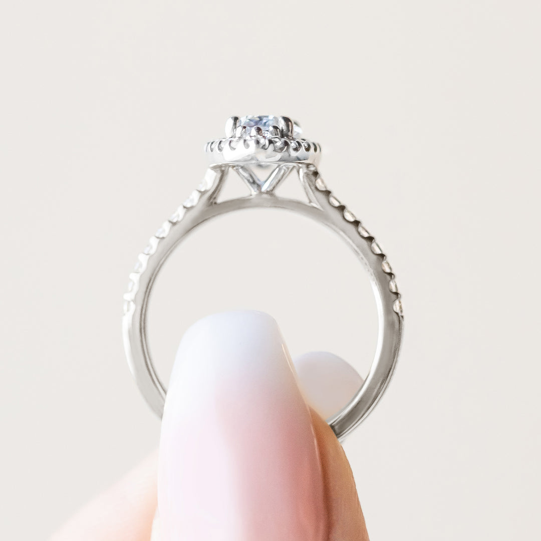 EROS OVAL CUT MOISSANITE ENGAGEMENT RING