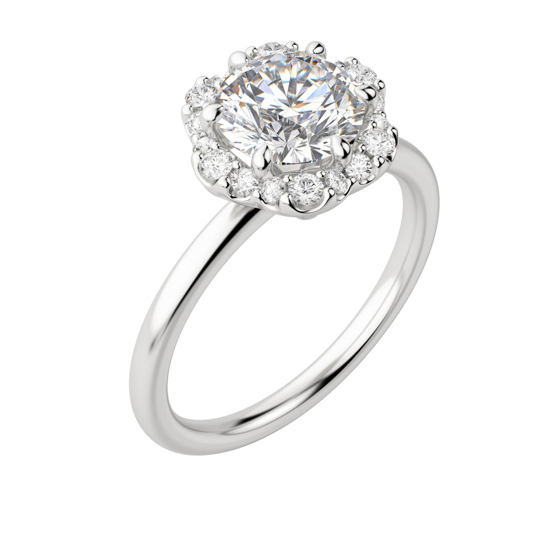 ALTO ROUND CUT MOISSANITE ENGAGEMENT RING