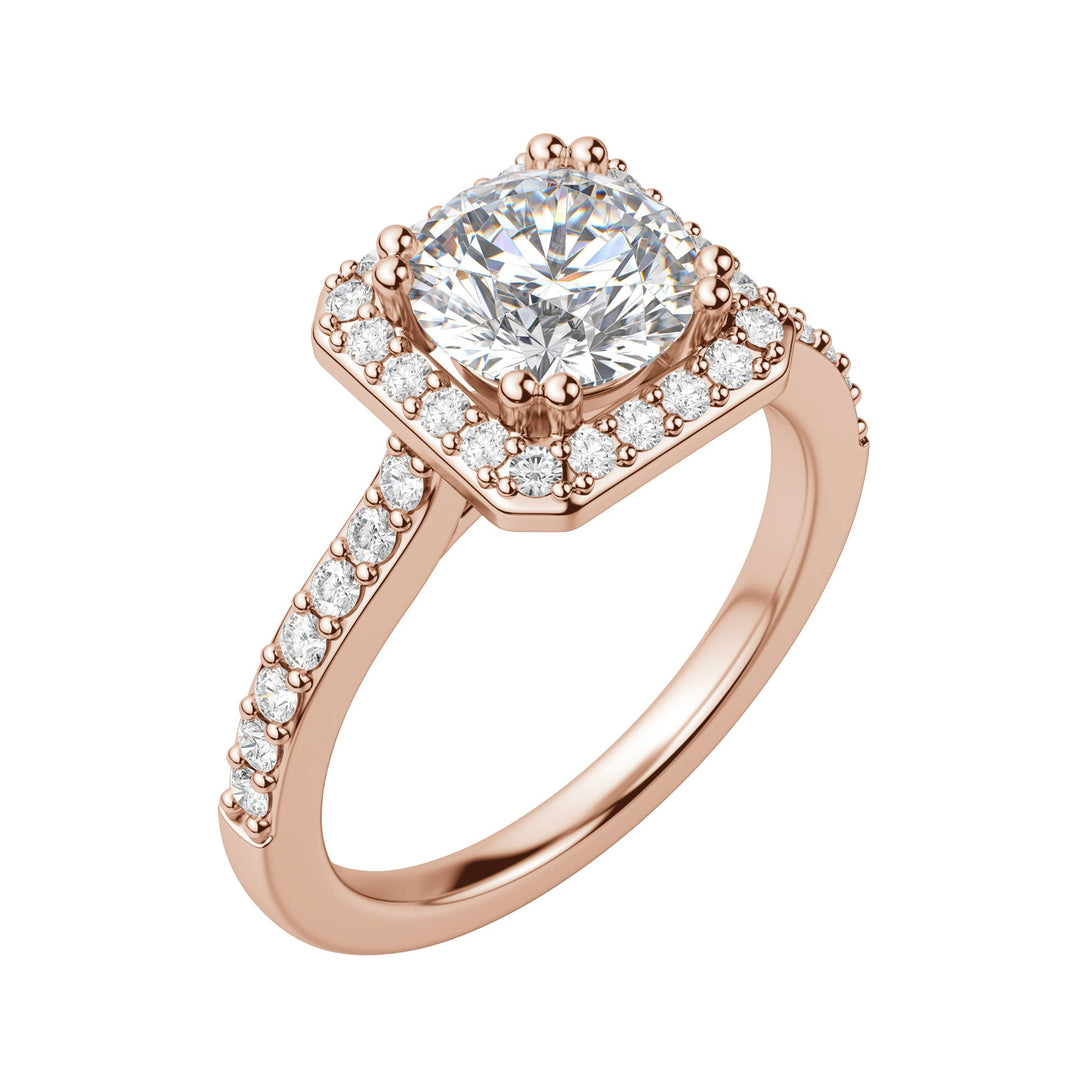 FAYE ROUND CUT MOISSANITE ENGAGEMENT RING