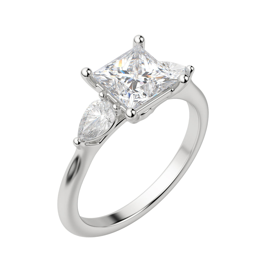 LILY CLASSIC PRINCESS CUT MOISSANITE ENGAGEMENT RING