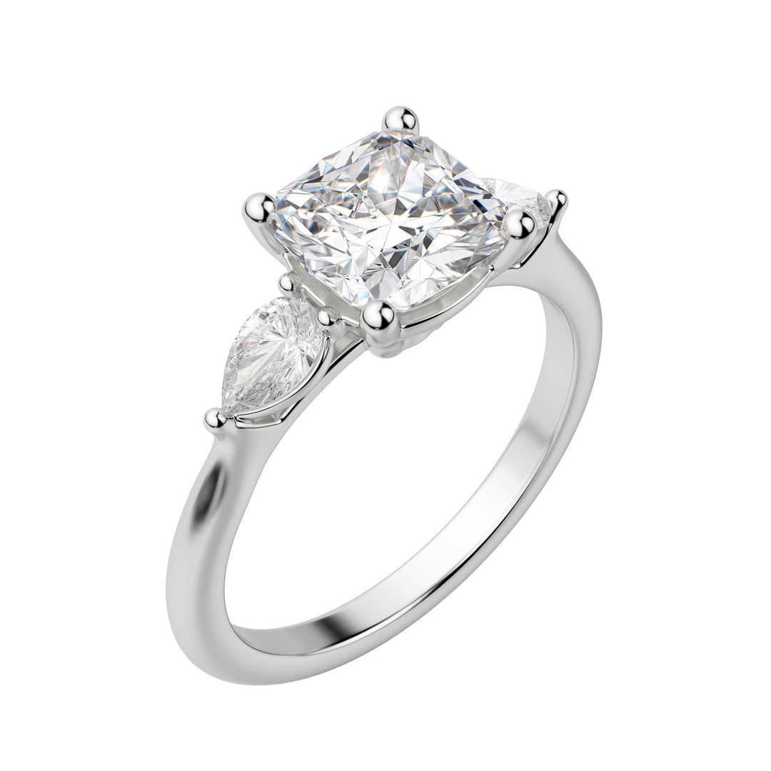 LILY CLASSIC CUSHION CUT MOISSANITE ENGAGEMENT RING