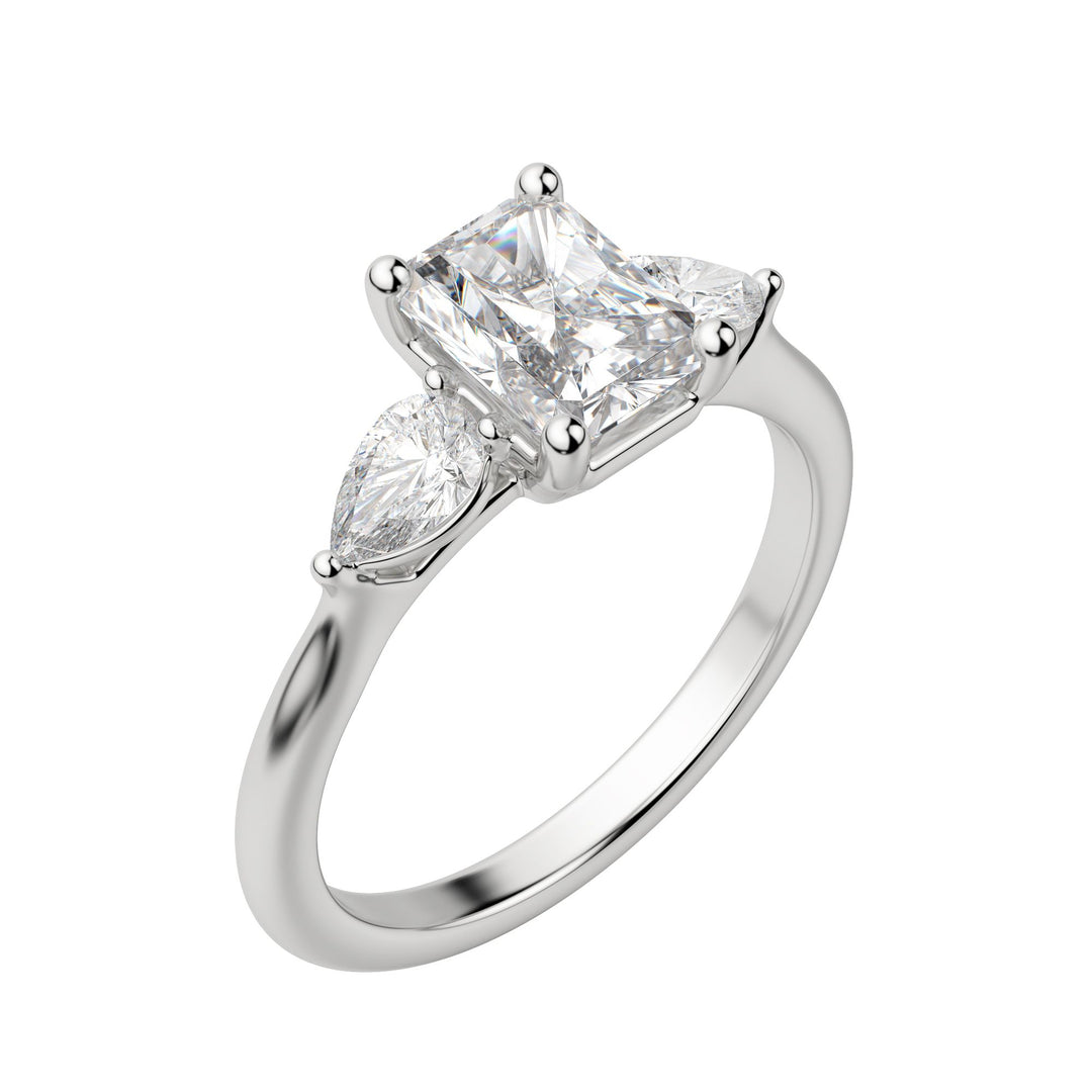 LILY CLASSIC RADIANT CUT MOISSANITE ENGAGEMENT RING