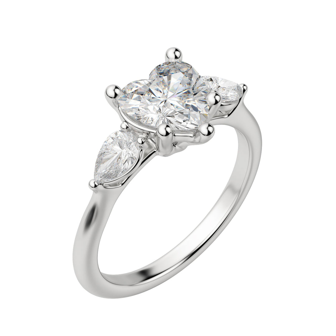 LILY CLASSIC HEART CUT MOISSANITE ENGAGEMENT RING