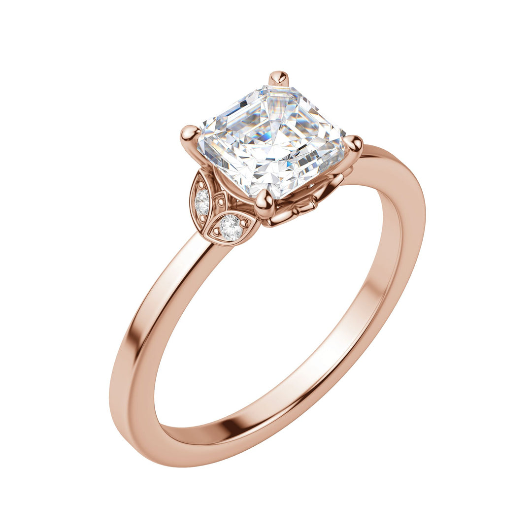 EDEN ASSCHER CUT MOISSANITE ENGAGEMENT RING