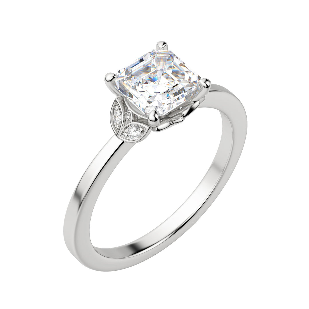 EDEN ASSCHER CUT MOISSANITE ENGAGEMENT RING