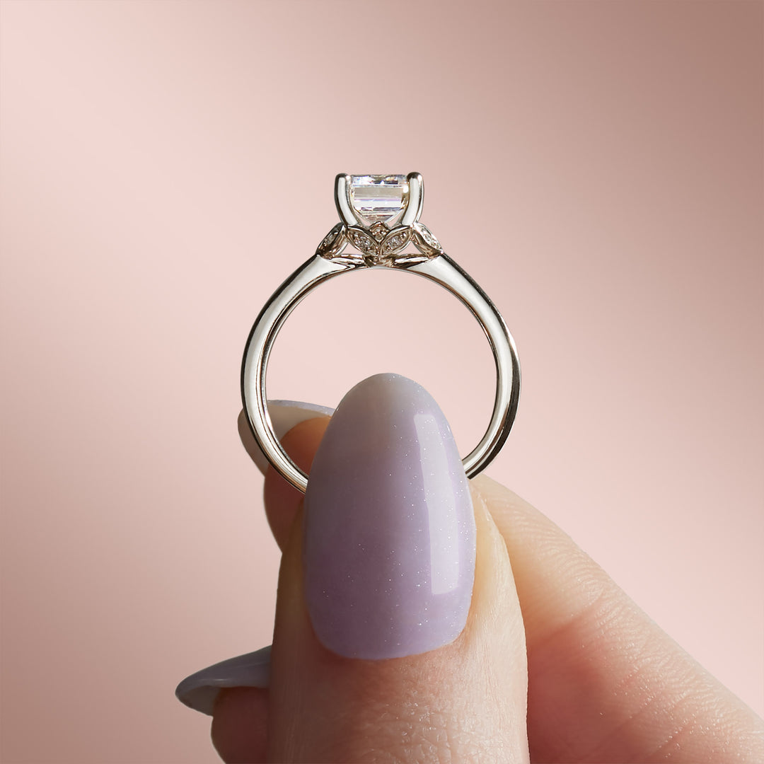 EDEN EMERALD CUT MOISSANITE ENGAGEMENT RING