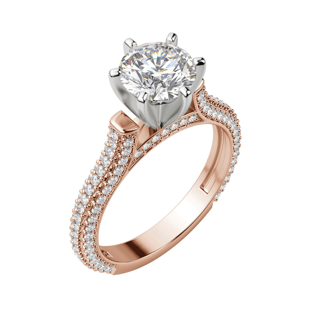 VITA ROUND CUT MOISSANITE ENGAGEMENT RING