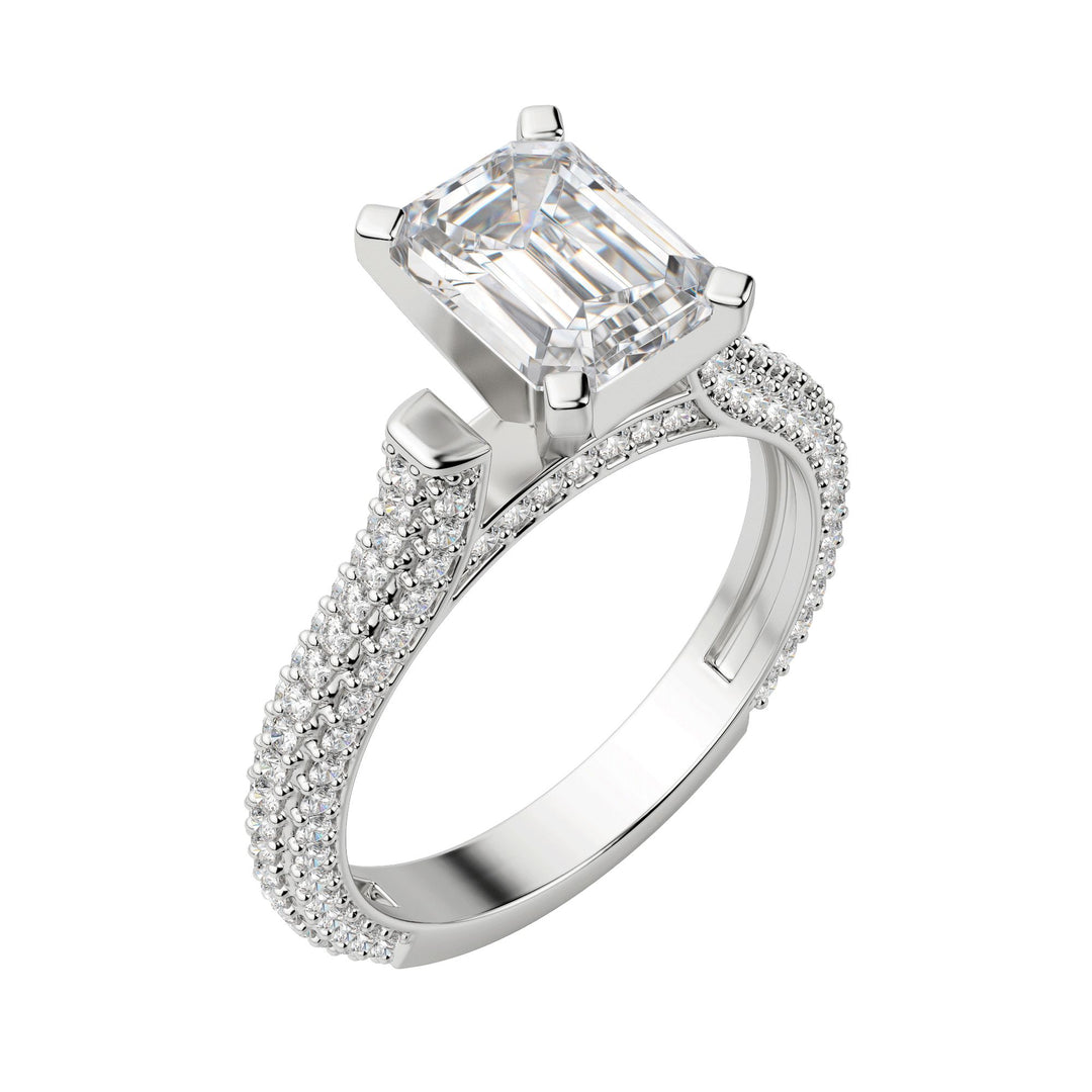 VITA EMERALD CUT MOISSANITE ENGAGEMENT RING