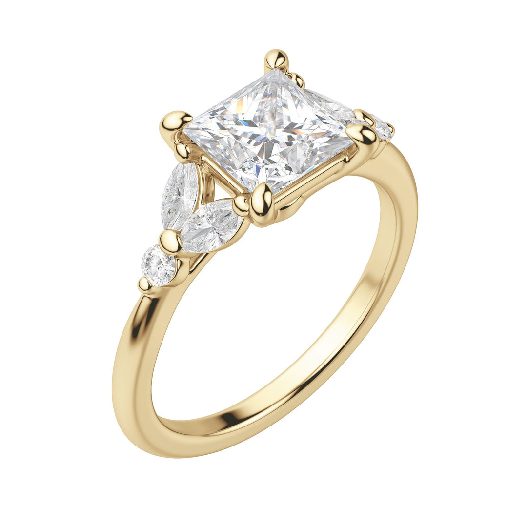 SERA PRINCESS CUT MOISSANITE ENGAGEMENT RING