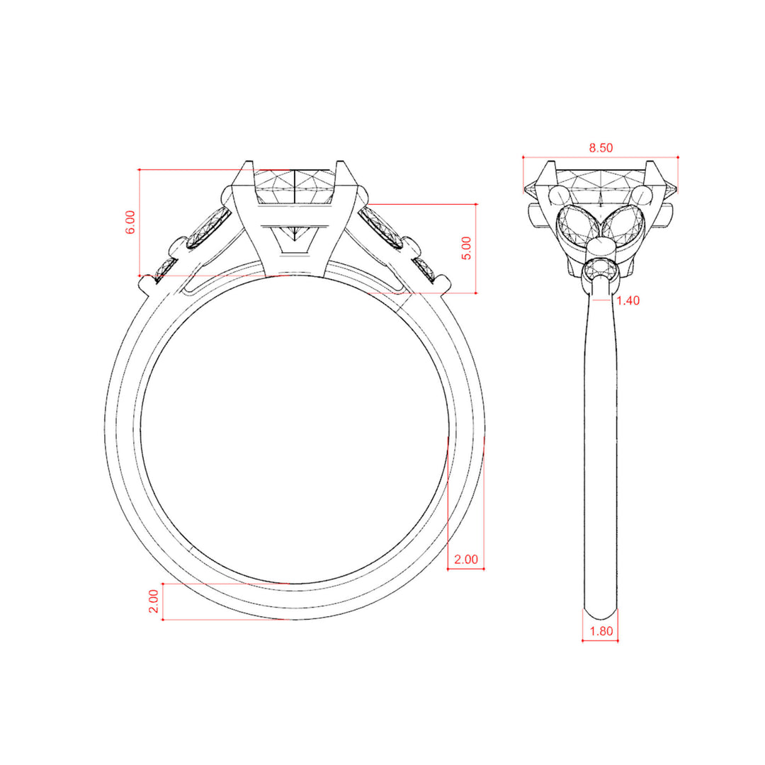 SERA OVAL CUT MOISSANITE ENGAGEMENT RING