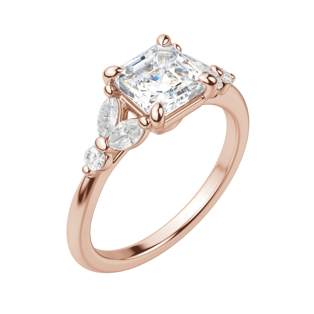 SERA ASSCHER CUT MOISSANITE ENGAGEMENT RING