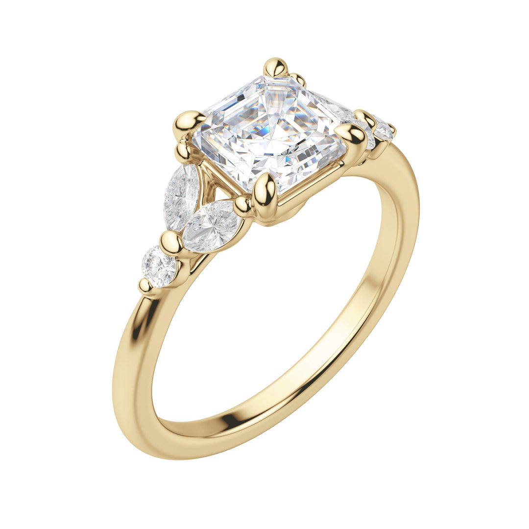 SERA ASSCHER CUT MOISSANITE ENGAGEMENT RING