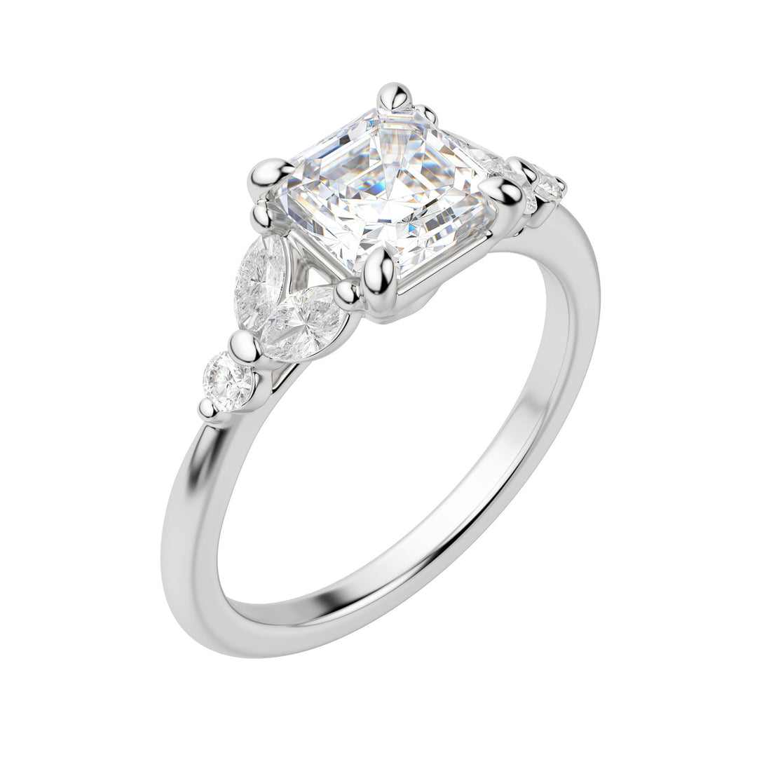 SERA ASSCHER CUT MOISSANITE ENGAGEMENT RING