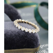 3MM ROUND CUT BEZEL SET MATCHING FULL ETERNITY MOISSANITE WEDDING BAND