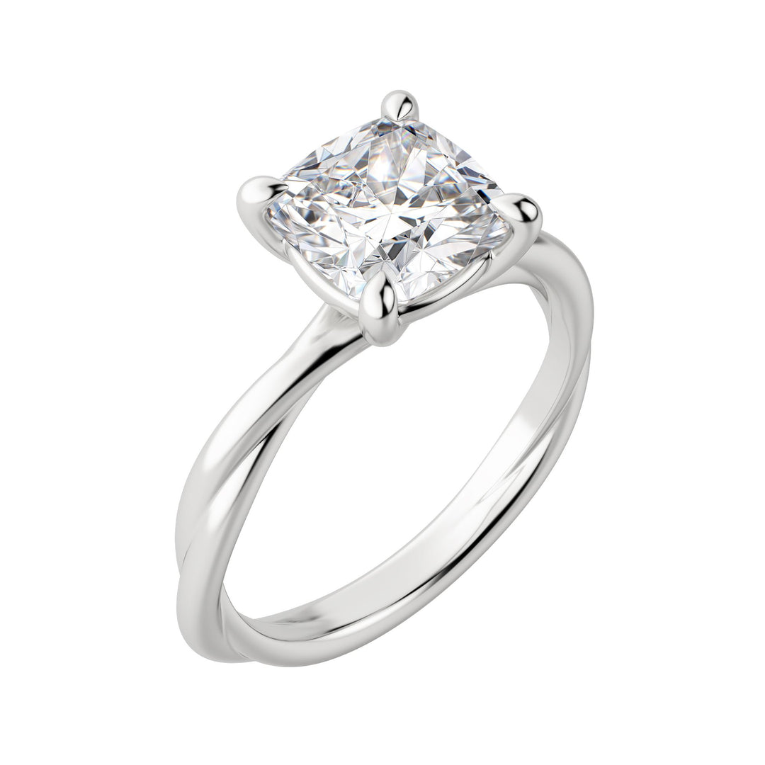 AYLA CUSHION CUT MOISSANITE ENGAGEMENT RING