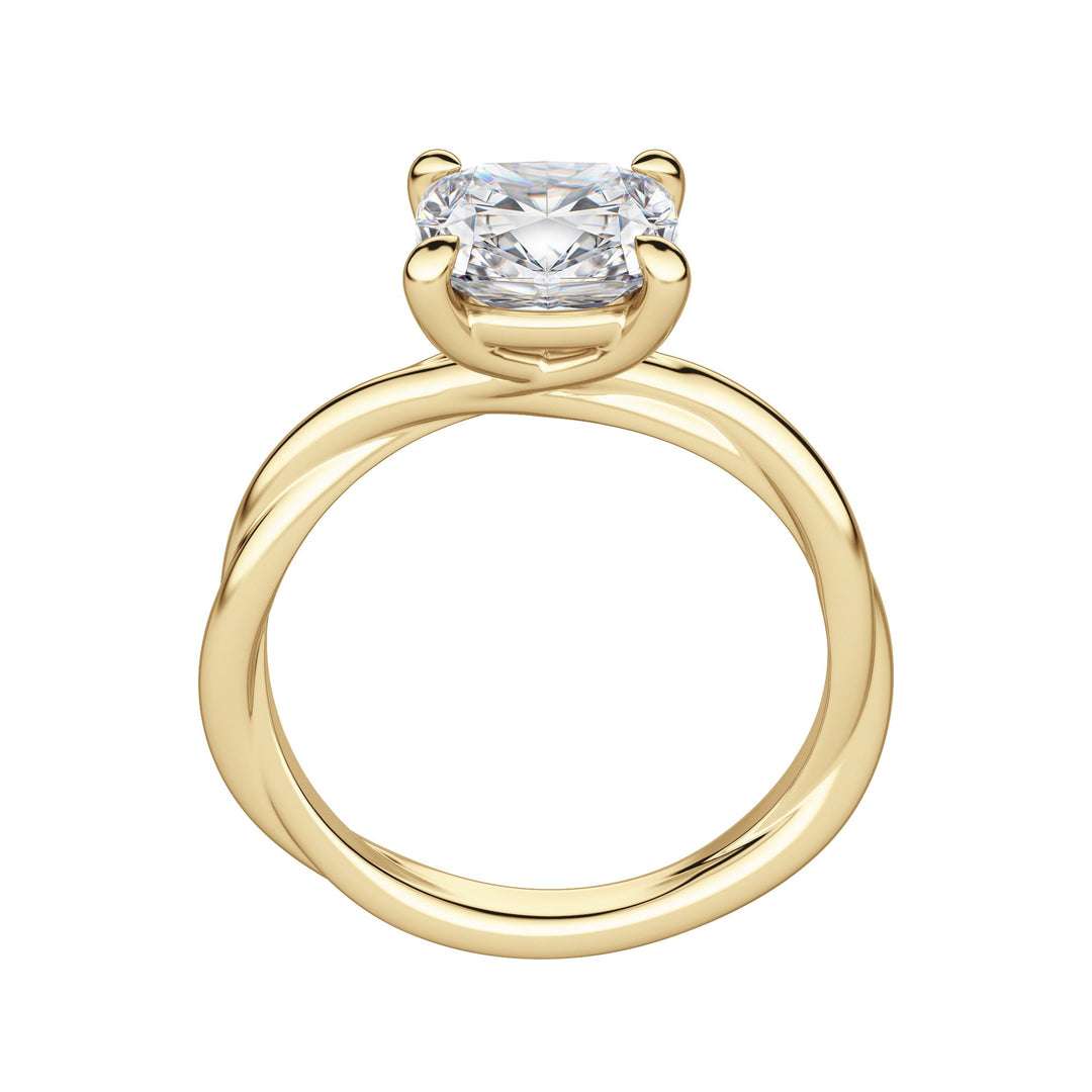 AYLA CUSHION CUT MOISSANITE ENGAGEMENT RING