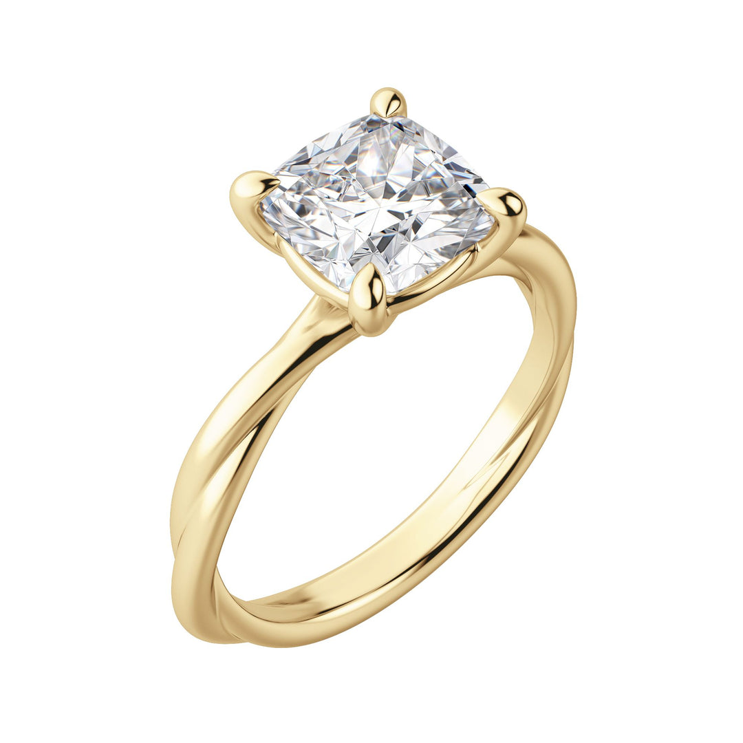 AYLA CUSHION CUT MOISSANITE ENGAGEMENT RING