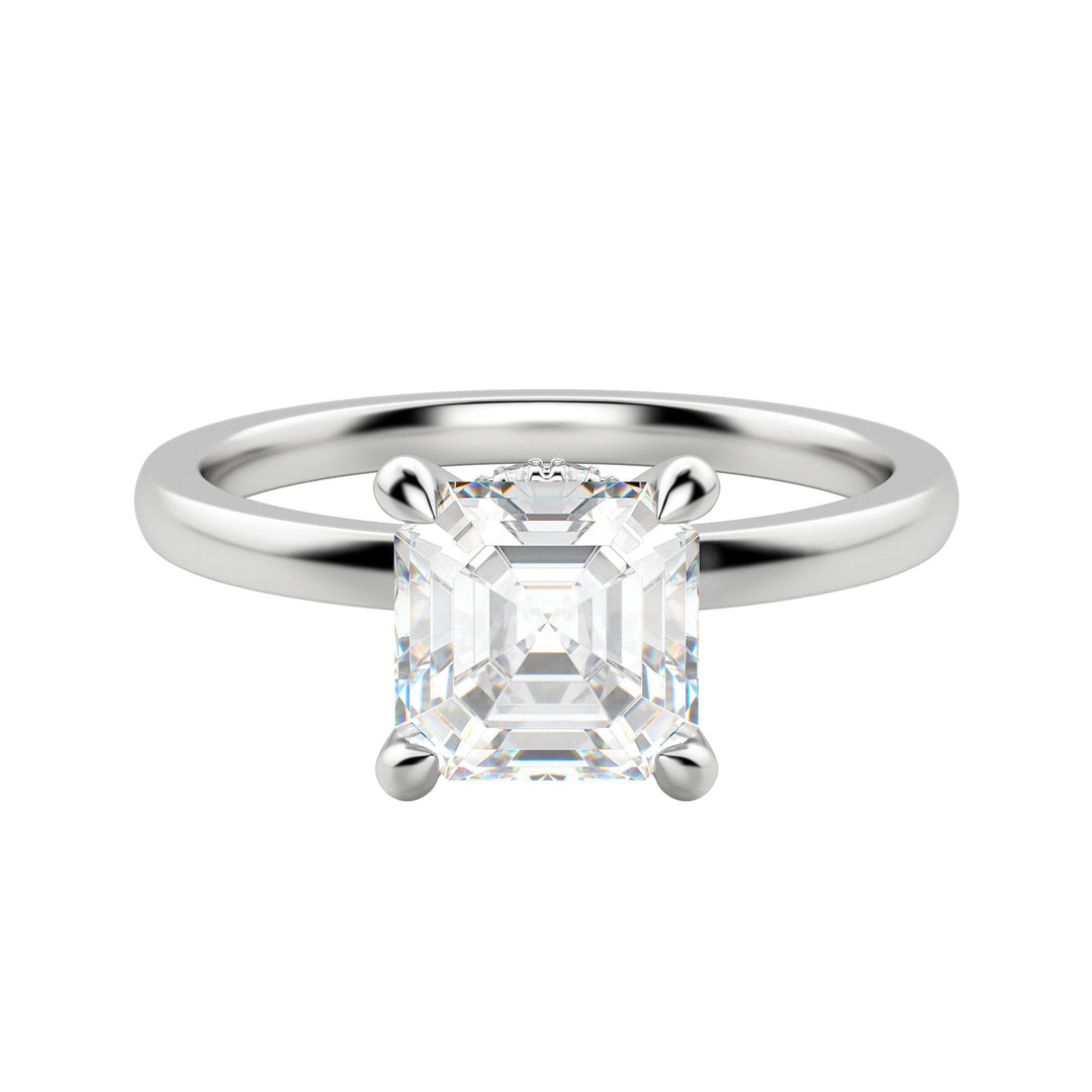 AMLA CLASSIC ASSCHER CUT MOISSANITE ENGAGEMENT RING