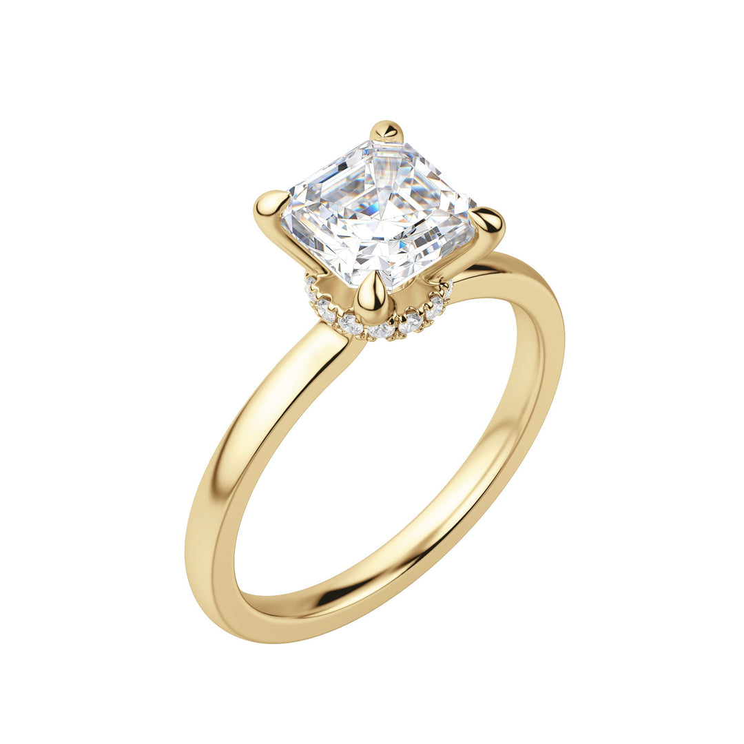 AMLA CLASSIC ASSCHER CUT MOISSANITE ENGAGEMENT RING