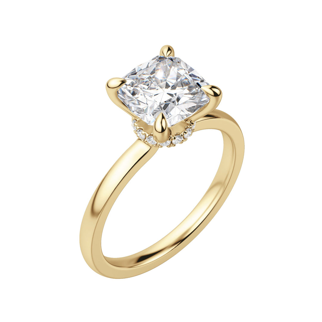 AMLA CLASSIC CUSHION CUT MOISSANITE ENGAGEMENT RING