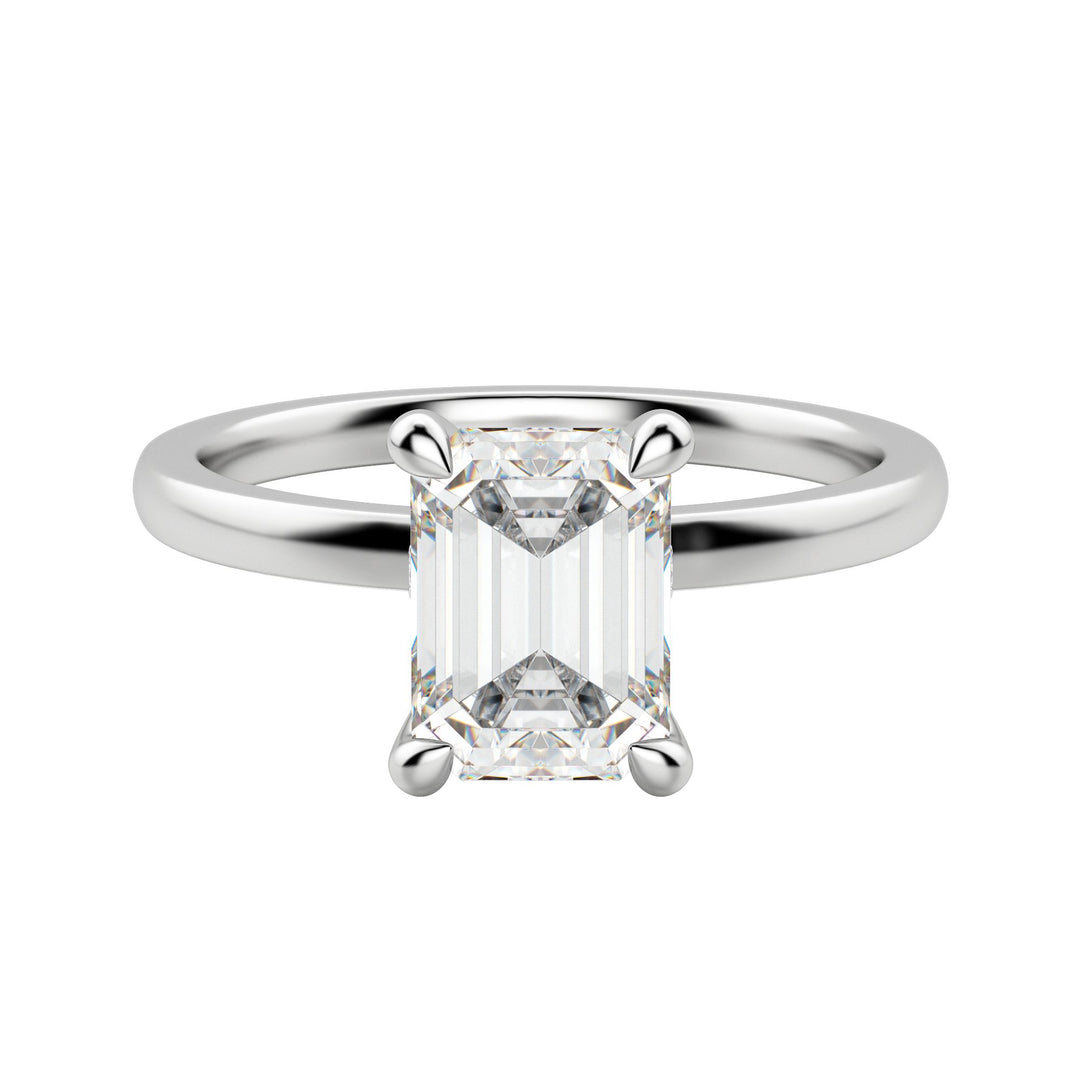 AMLA CLASSIC EMERALD CUT MOISSANITE ENGAGEMENT RING